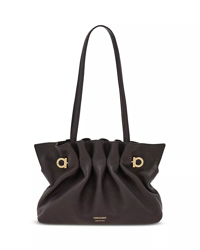 Ferragamo Soft Nappa Leather Shoulder Bag