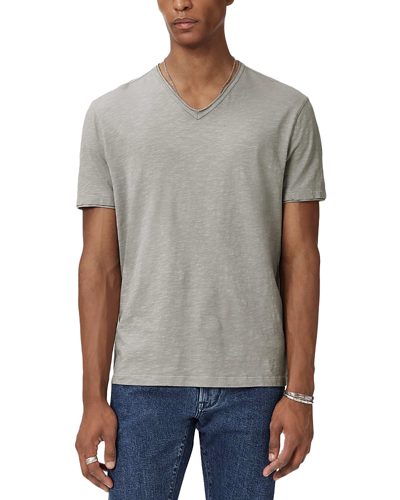 John Varvatos Miles Slub Cut Raw Edge V-Neck Tee · S