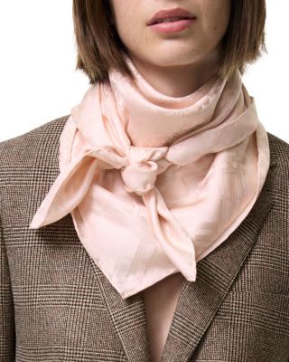  Floral Crest Silk Scarf