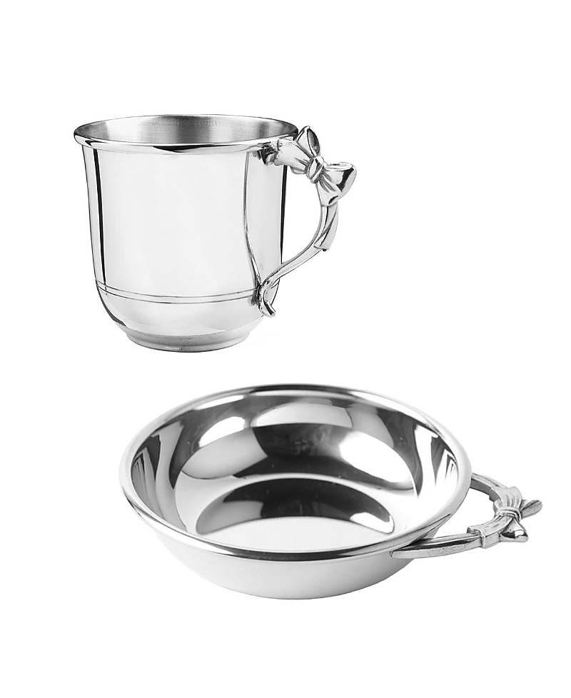 Salisbury Bow Handle Baby Cup and Porringer Gift Set