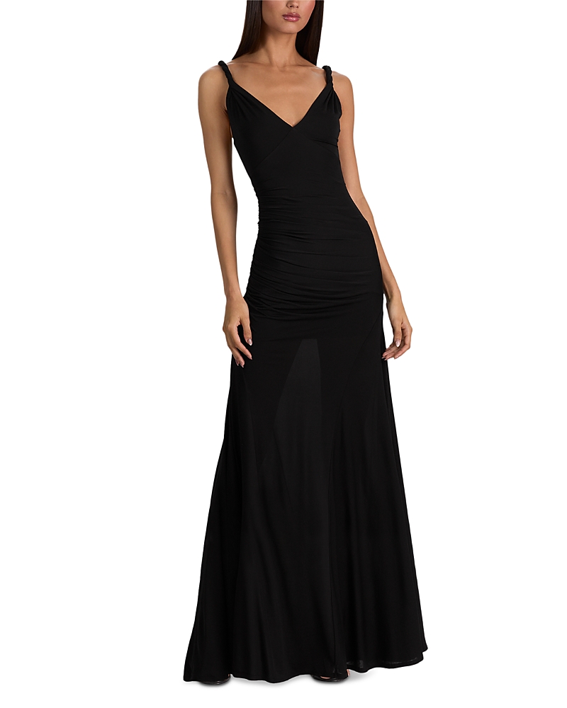 Alice and Olivia Bianca Twist Strap Maxi Dress