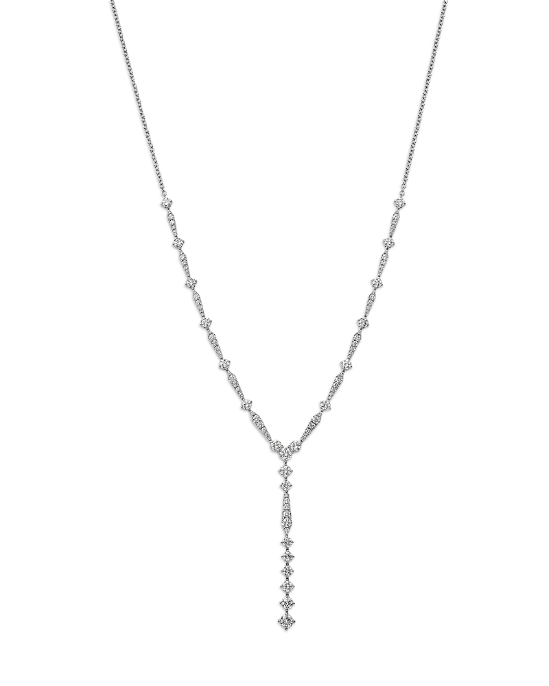 Bloomingdale's Fine Collection Luxe Collection Diamond Lariat Necklace in 18K White Gold, 3.62 tcw