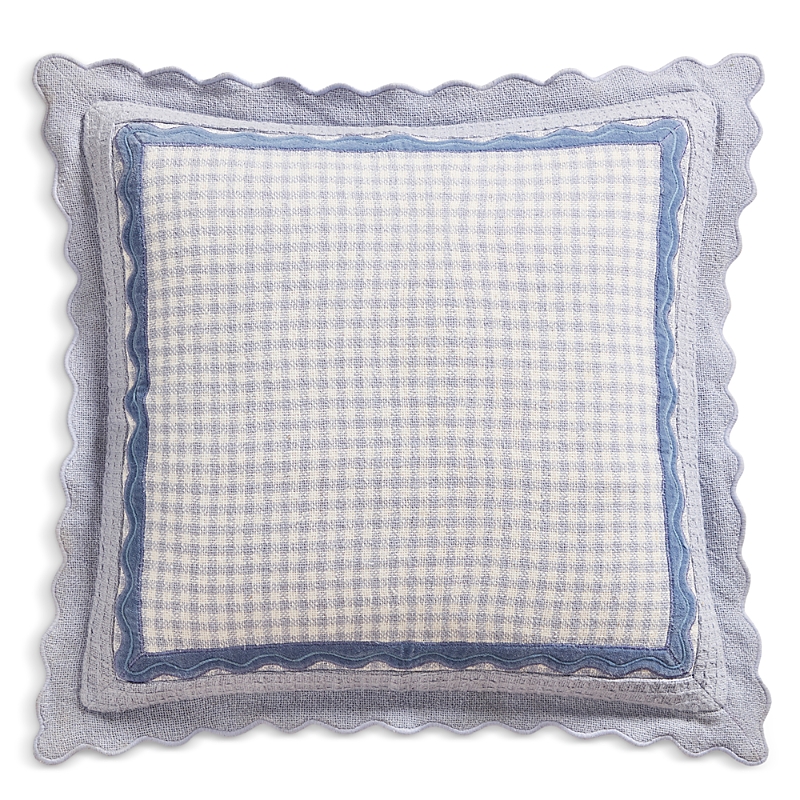 Peri Home Gingham Scallop Decorative Pillow, 20 x 20