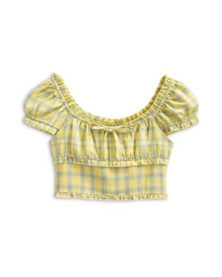 Girls' Heather Plaid Top - Big Kid
