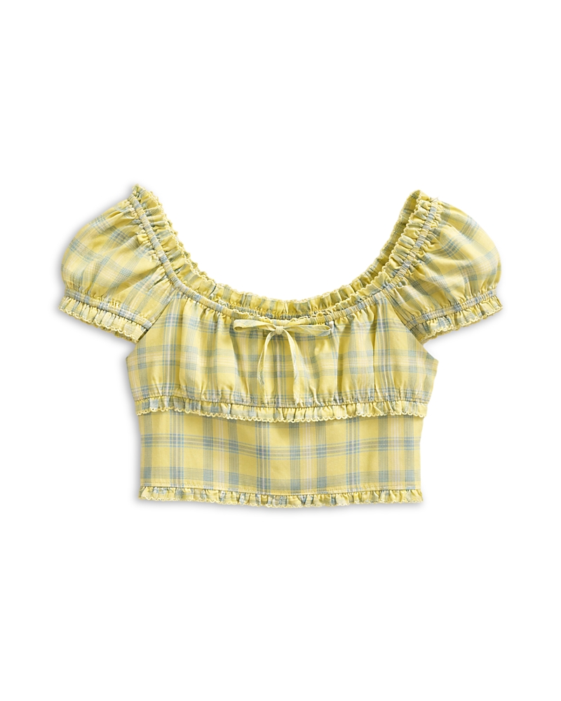 KatieJnyc Girls' Heather Plaid Top - Big Kid
