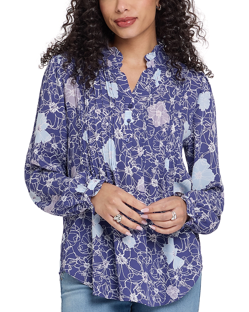 Nydj Printed Pleated Shirt