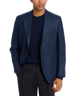 M&eacute;lange Classic Fit Textured Solid Soft Jacket