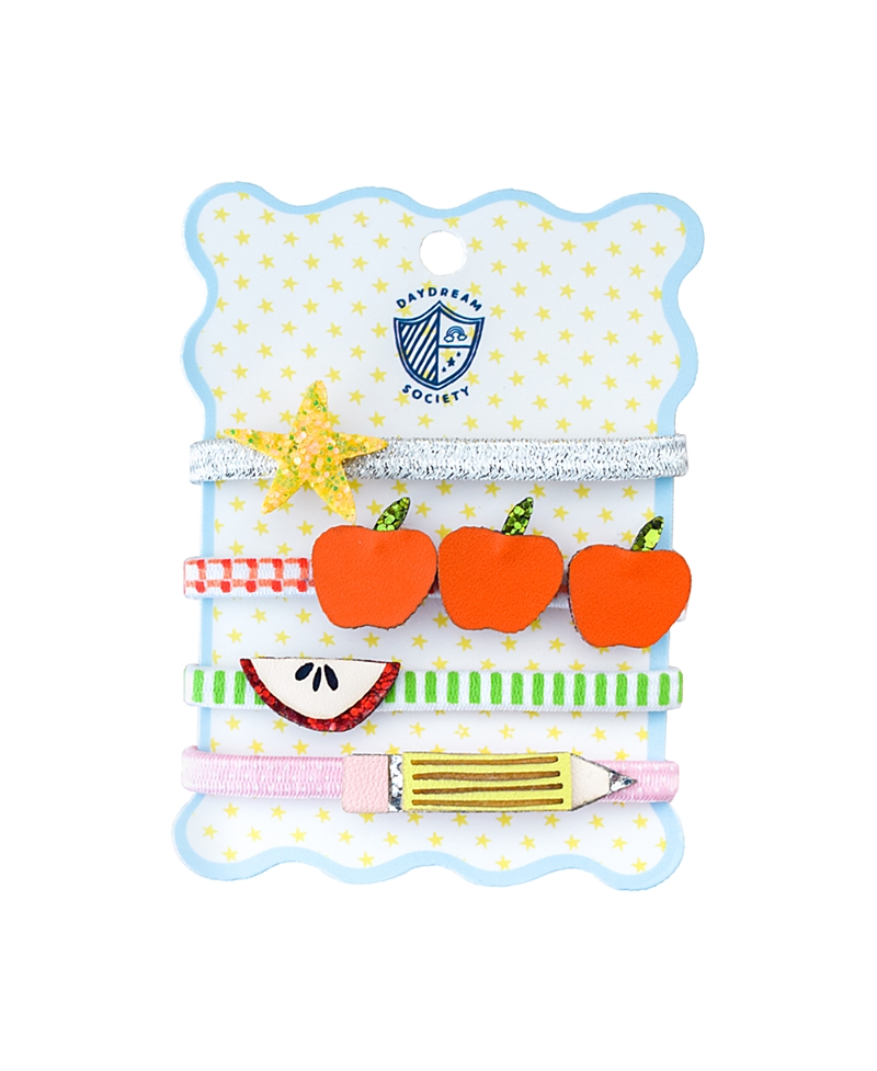 Jollity & Co. Smarty Pants Embellished Hair Ties, Set of 4