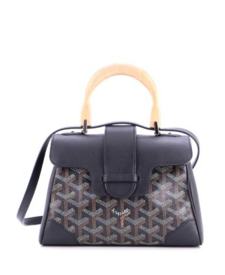 Mini Saigon Top Handle Bag Coated Canvas with Leather