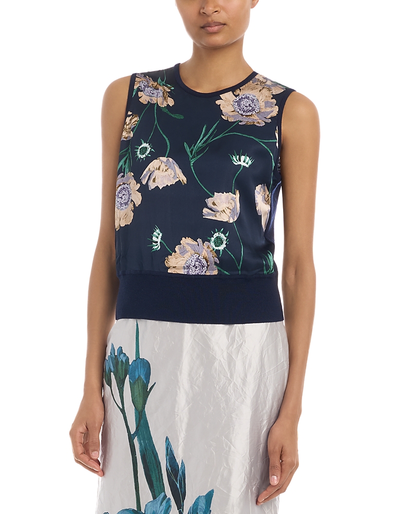 Erdem Sleeveless Mixed Media Sweater
