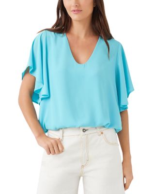 Flutter Sleeve V Neck Top