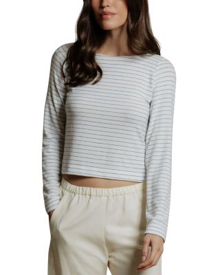 Ainsley Brushed Sweater Stripe Long Sleeve Top