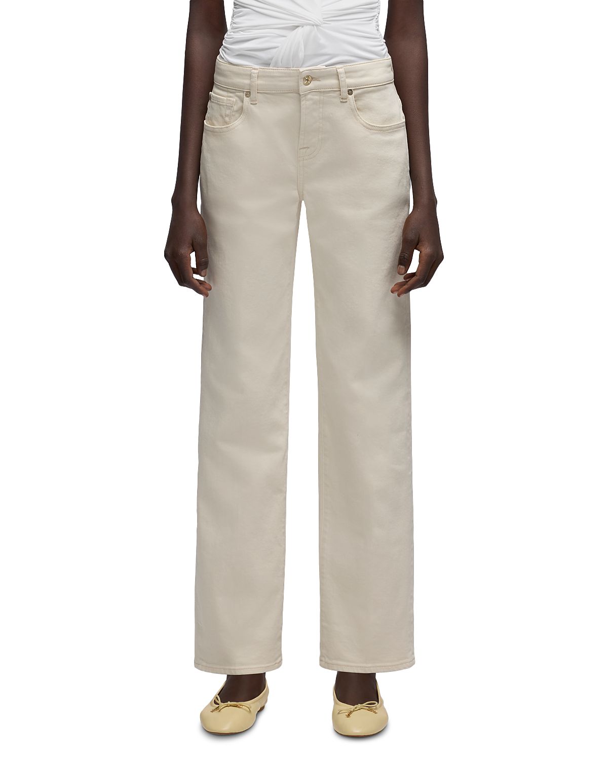 7 For All Mankind Calie High Rise Straight Jeans