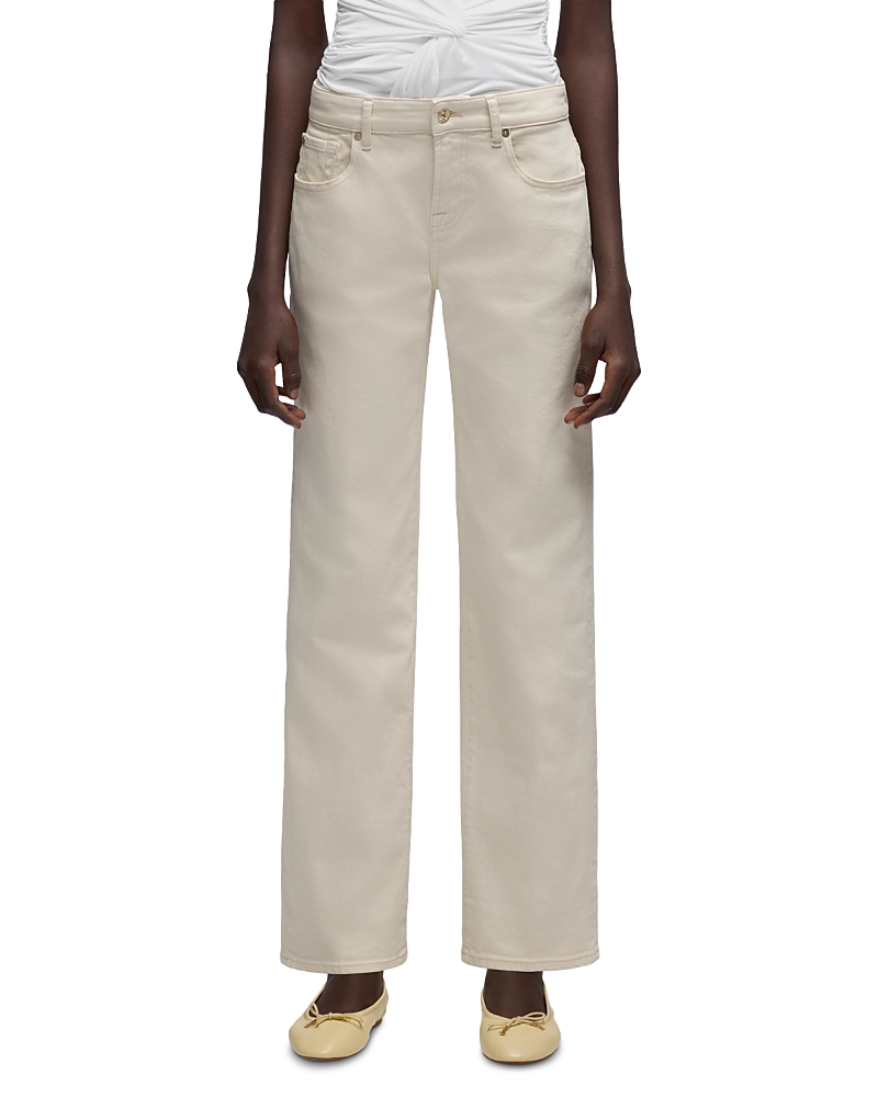 7 For All Mankind Calie High Rise Straight Jeans in Moondust