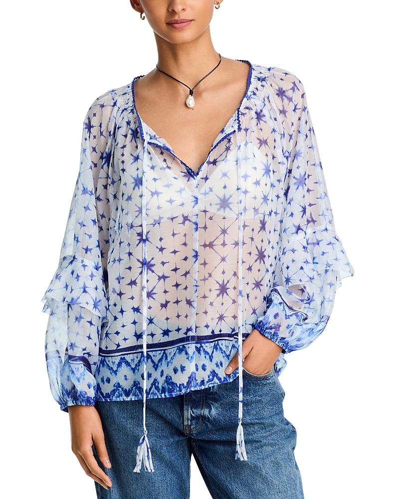 Aqua Batik Long Sleeve Top - Exclusive