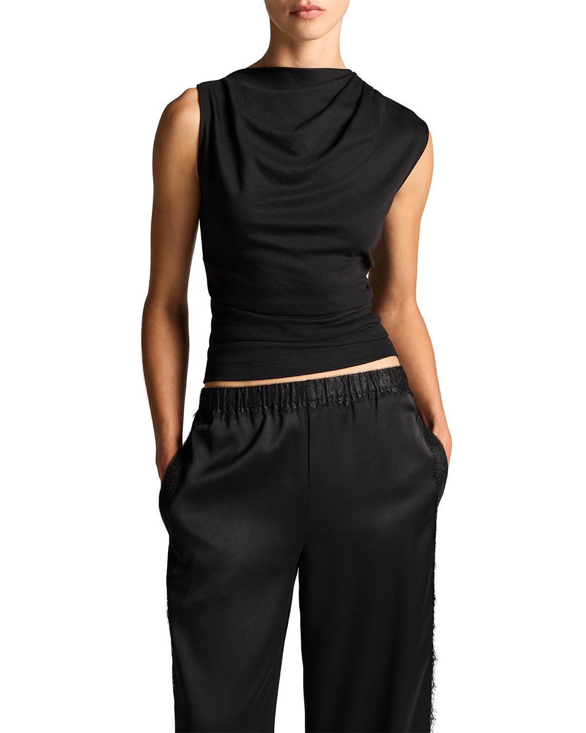 Sleeveless Drape Top