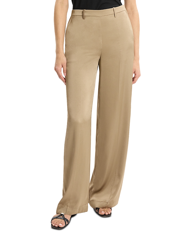 Theory Relaxed Satin Side Zip Pants