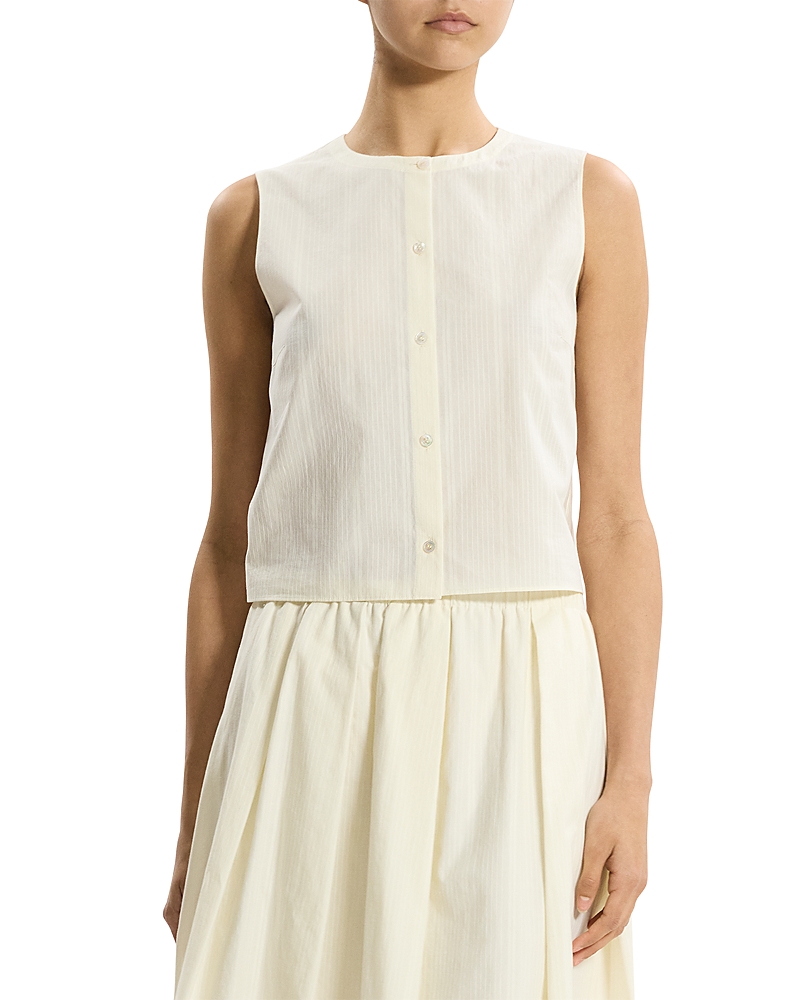 Theory Button Front Corded Top