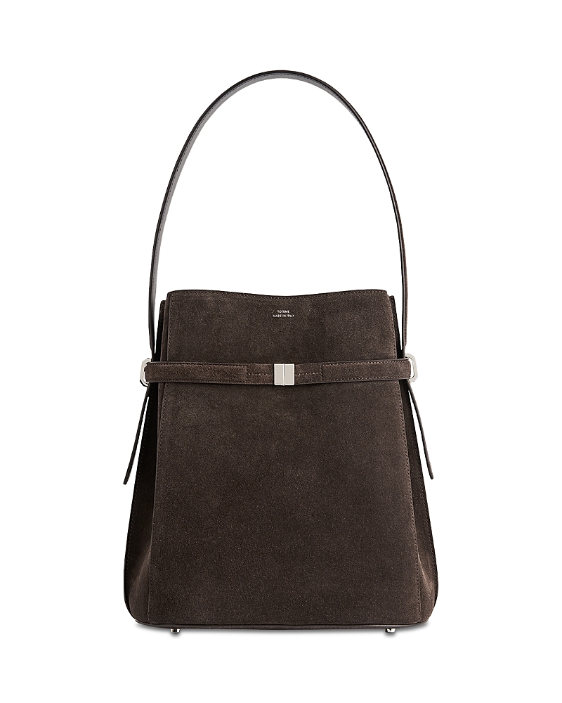 Toteme Belted Suede Bucket Bag