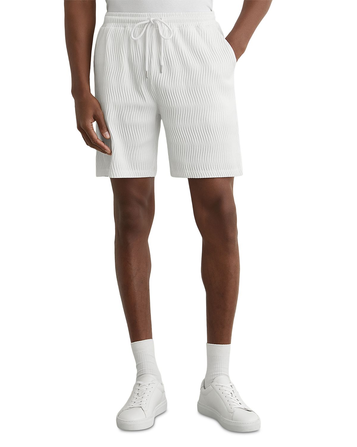 Reiss Alvo Drawstring Textured Shorts