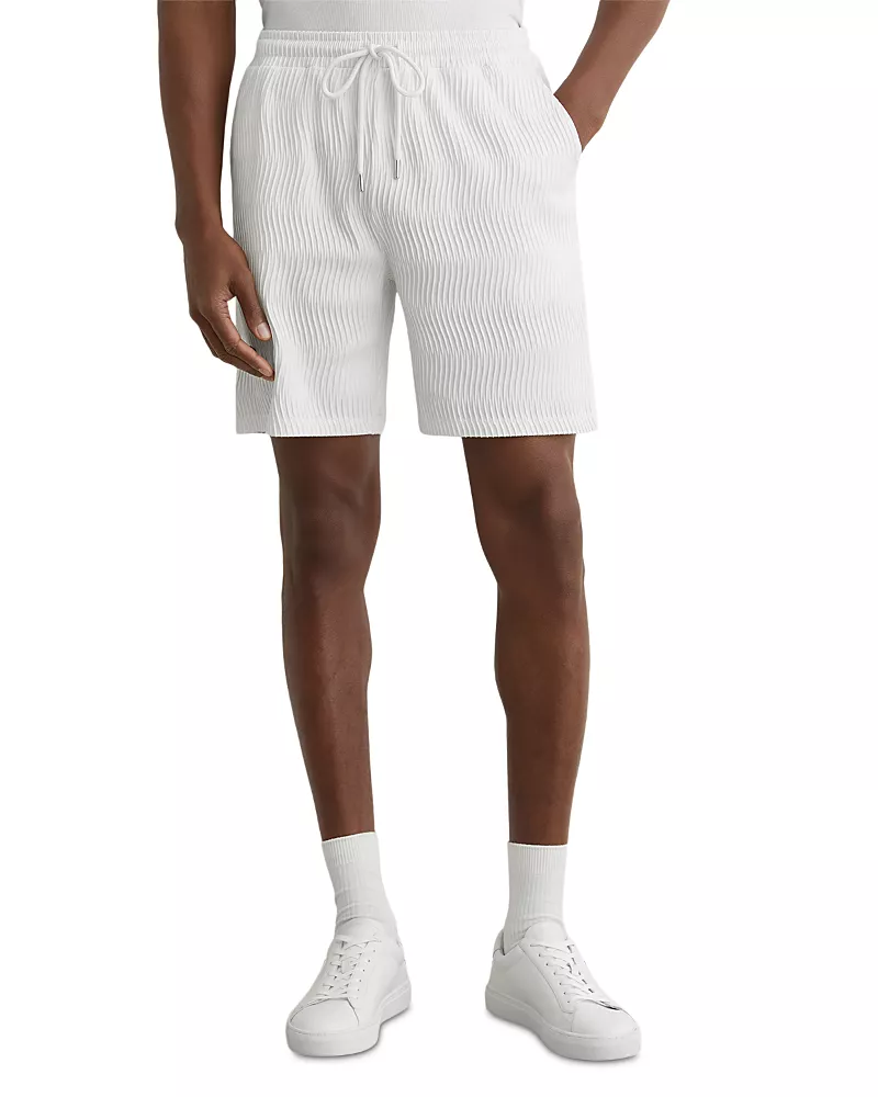 Reiss Alvo Drawstring Textured Shorts