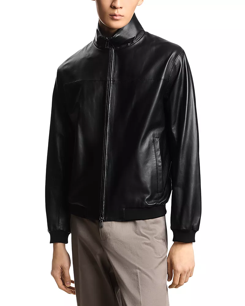 Emporio Armani Essential Glove Like Nappa Lambskin Jacket