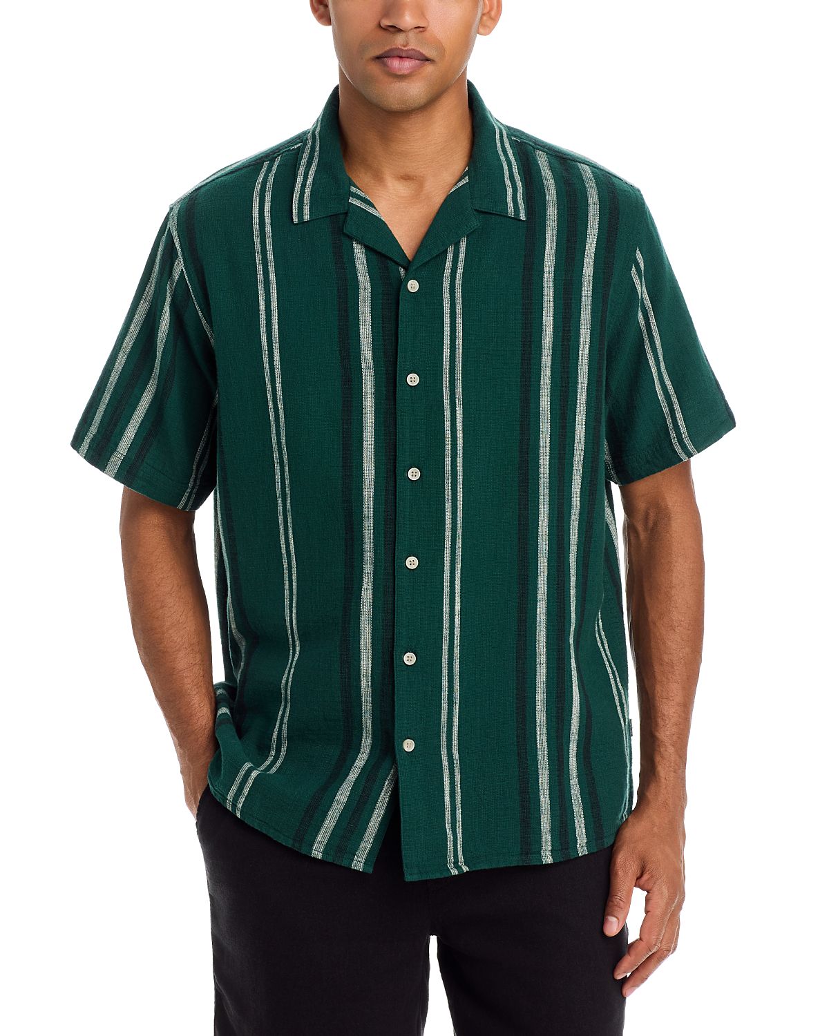 Solid! Linen Short Sleeve Button Up Shirt