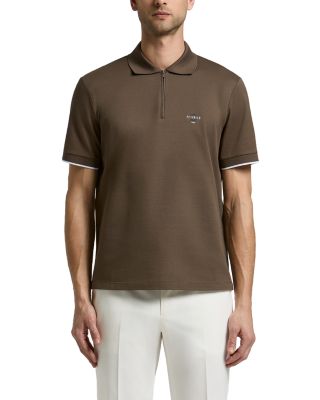 Zip Logo Polo Shirt