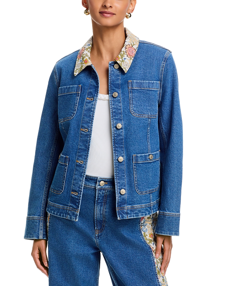 Cinq a Sept Dalton Jean Jacket in Saphire