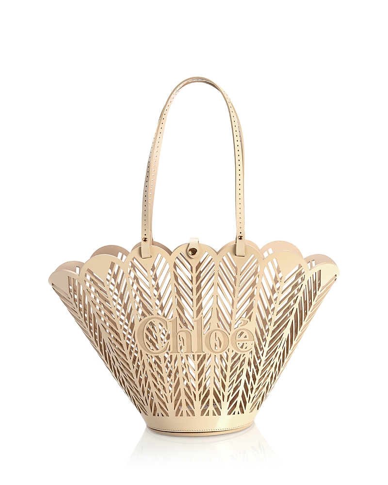 Chloe Soleil Leather Basket Tote