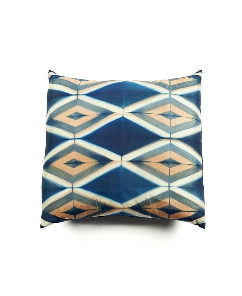 Studio Variously Tisa Handcrafted Shibori Print Mulberry Silk Pillow, Cover Only, 20 x20