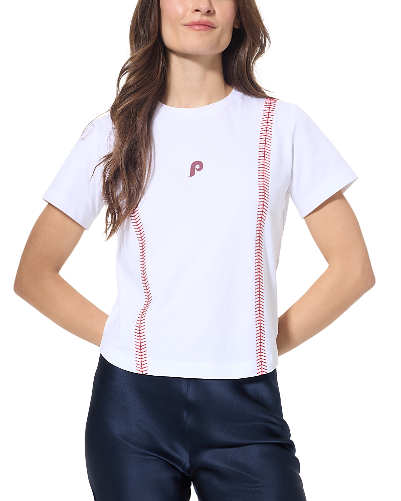 Terez Baseball Stitch Baby Tee