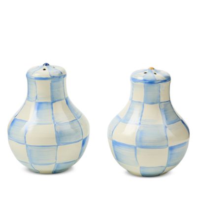 Sky Check Salt and Pepper Shakers