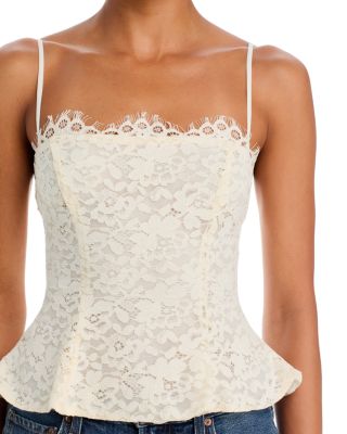 aria lace dress in gardenia afrm Aria Lace Dress