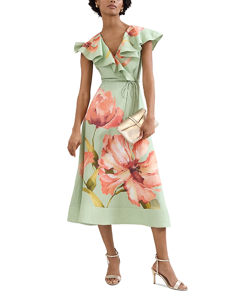 Phase Eight Petites Matilda Green Floral Midi Dress