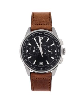 Polaris Chronograph Automatic Watch in Stainless Steel and Leather 42mm