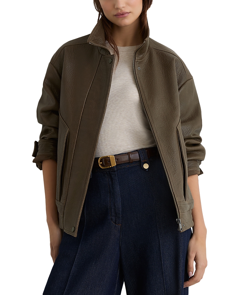 Reiss Cara Leather Jacket