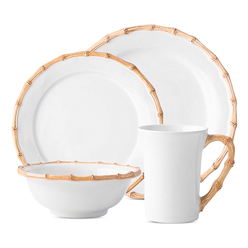 Juliska Bamboo 4-piece Place Setting In White
