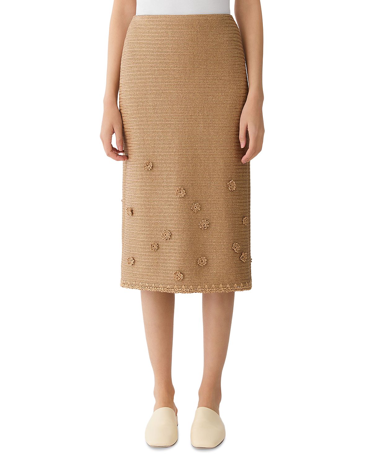 Lafayette 148 New York Embellished Straight Midi Skirt