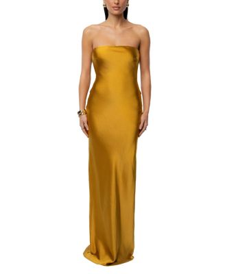 Regal Rising Satin Maxi Dress