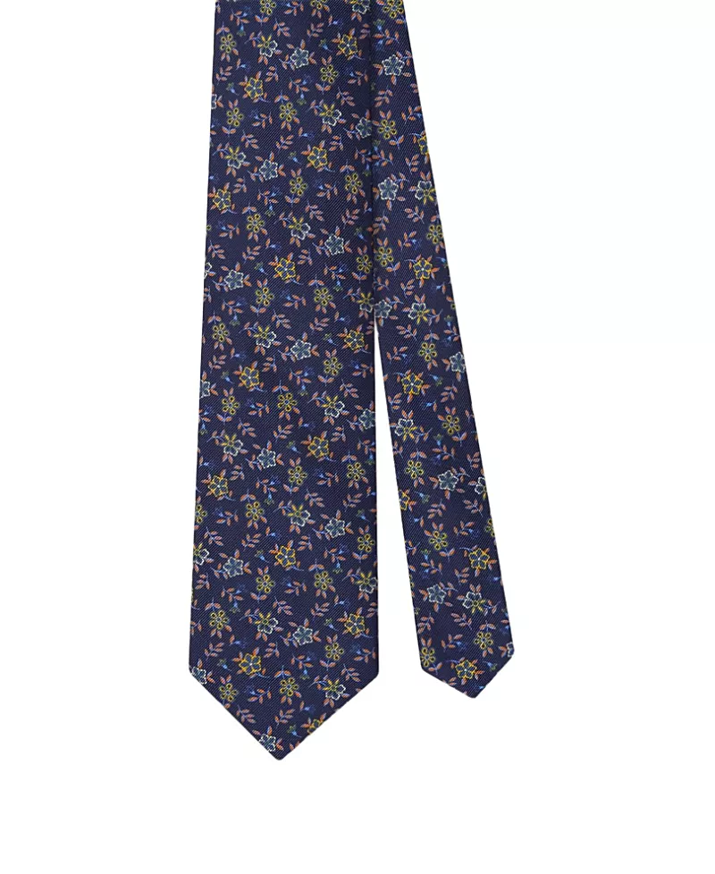 Robert Talbott Flowers Ribbed Silk Best of Class Necktie