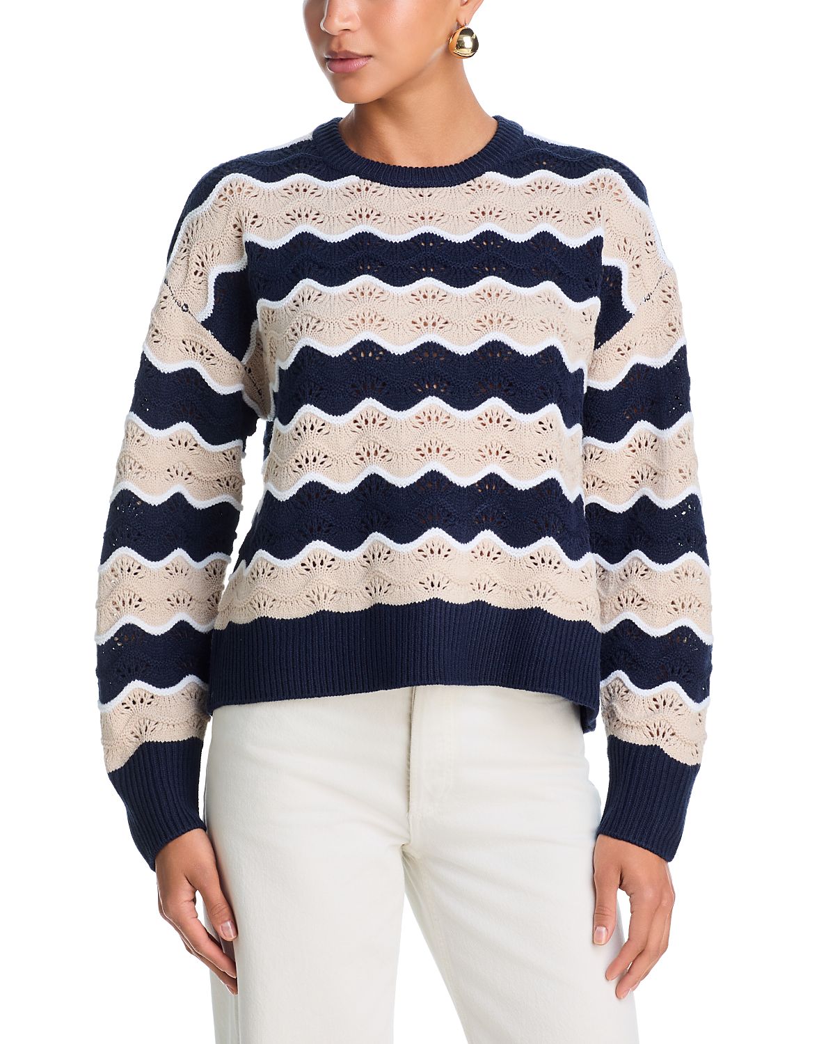 Aqua Wavy Stripe Sweater - Exclusive