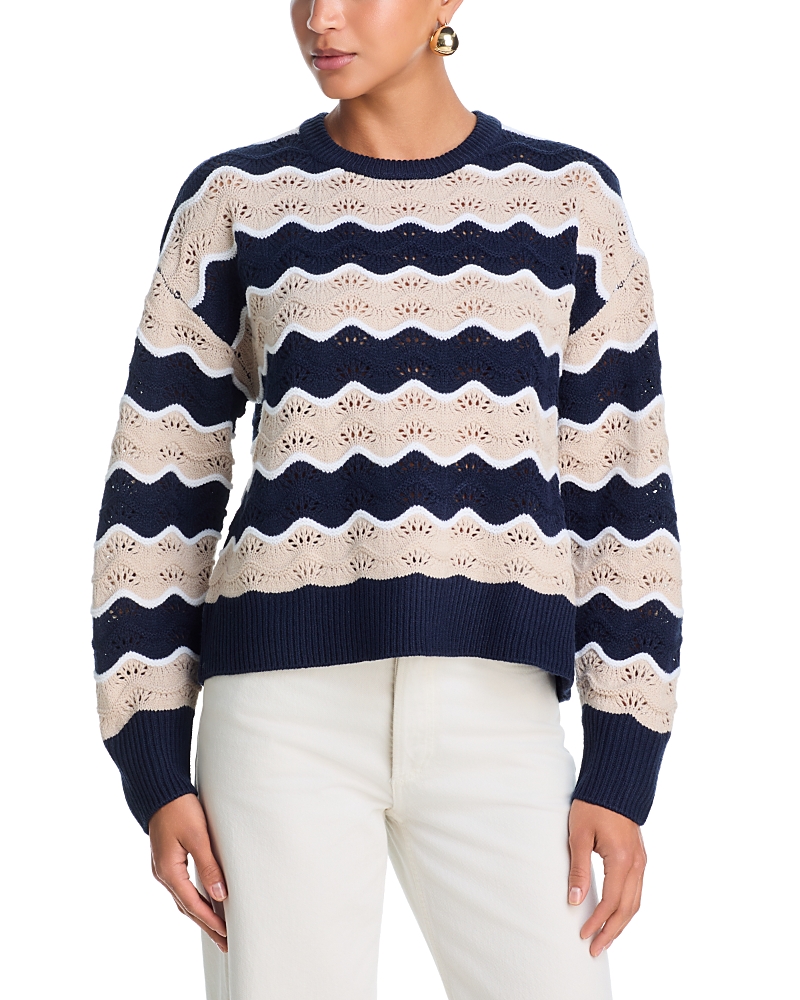 Aqua Wavy Stripe Sweater - Exclusive