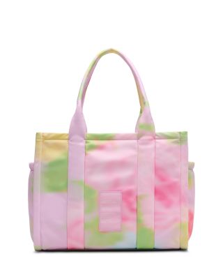 MARC JACOBS The Blurred Floral Large Puffy Nylon Tote Bag 