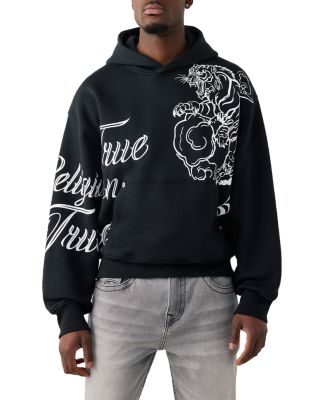 Cinched Logo Graphic Pullover Hoodie