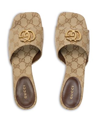 GUCCI ベージュ オープントゥ ミュール Gucci Women's Slide Sandals | Bloomingdale's Shoes