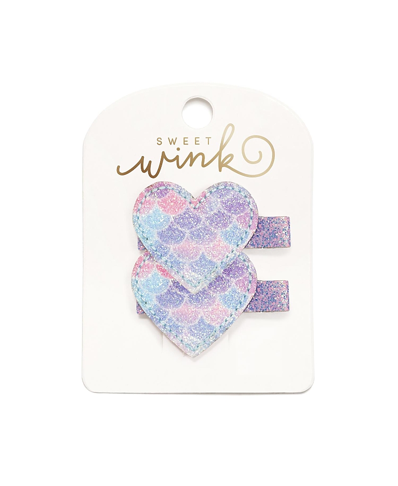 Sweet Wink Girls' Mermaid Heart Clip Set - Little and Big Kid