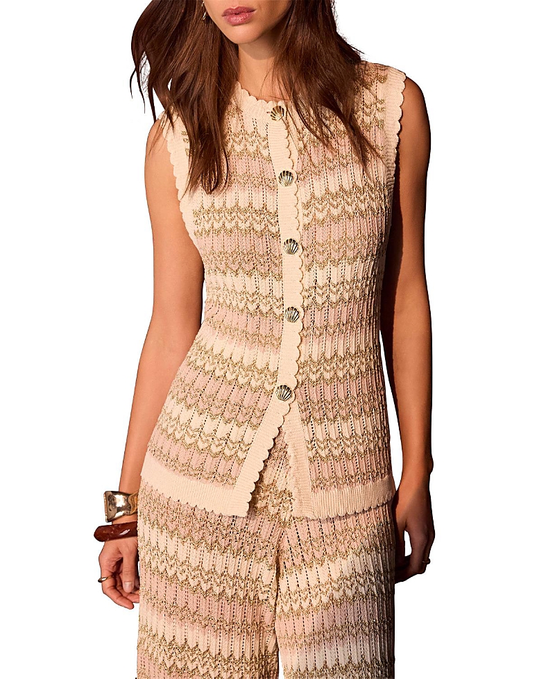 Mint Velvet Women's Striped Knit Waistcoat