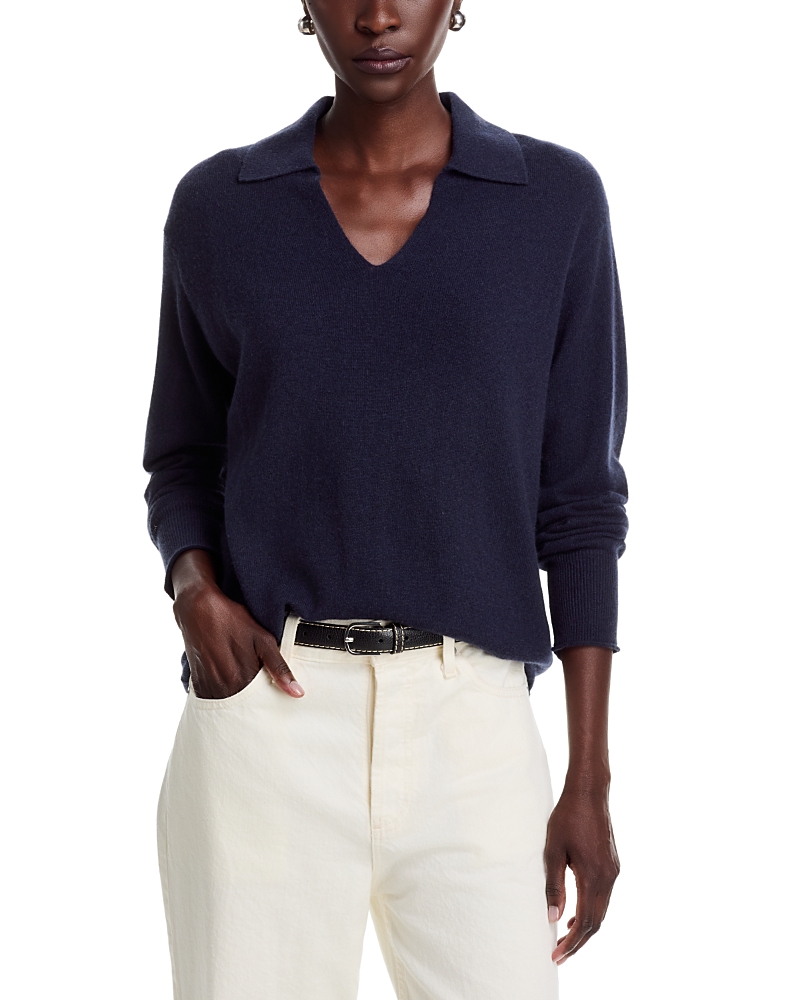 C by Bloomingdale's Cashmere Split Collar Polo Cashmere Sweater, Exclusive