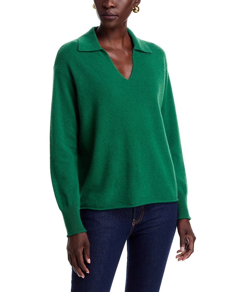 C By Bloomingdale's Cashmere Split Collar Polo Cashmere Sweater, Exclusive